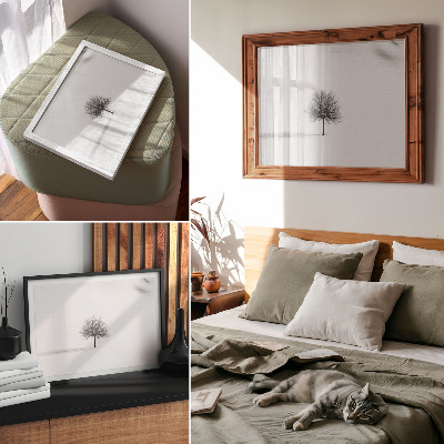 Plakat na platnu Motiv harmonije minimalistične zimske drevesne pokrajine