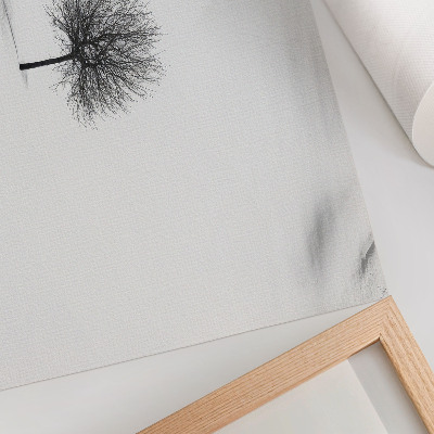 Plakat na platnu Motiv harmonije minimalistične zimske drevesne pokrajine