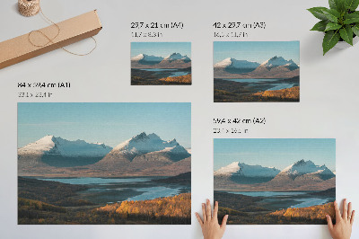 Plakat Slikovite gore in barvita jesen