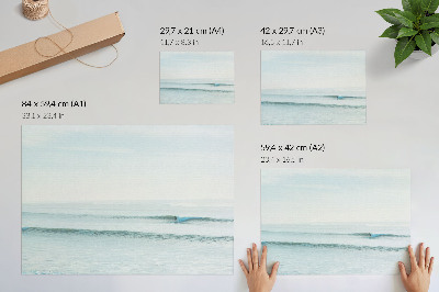 Plakat na platnu Oceanski valovi surfer mirno minimalistično
