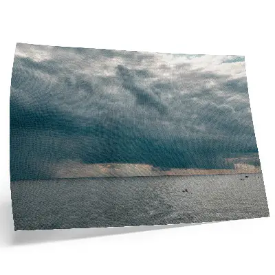 Plakat nevihtno nebo nad oceanom
