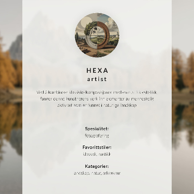 Plakat s teksturo platna Slikovita pokrajina narava koča samota