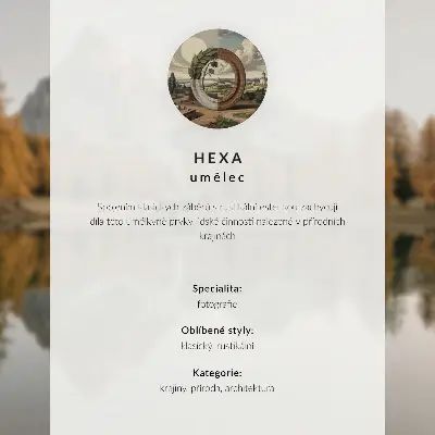 Plakat s teksturo platna slikovita pokrajina z naravo in osamljeno kočo