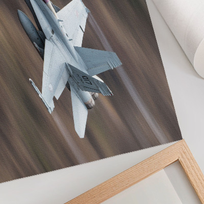 Plakat s teksturo platna Sodoben lovec v letu