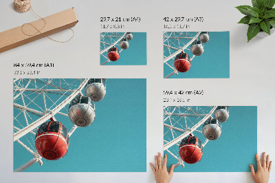 Plakat Turkizno nebo dinamične kabine modernosti