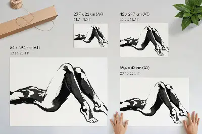 Plakat na platnu črno-bela abstrakcija v harmoniji modernosti