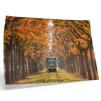 Plakat Jesenski tunel s tramvajem na sredini