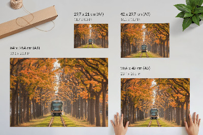Plakat Jesenski tunel s tramvajem na sredini
