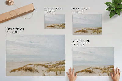 Plakat Peščena plaža minimalizem prostor mir