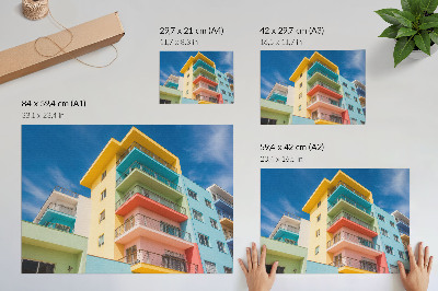 Plakat s teksturo platna Energija barv v sodobni arhitekturi