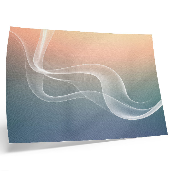 Plakat s teksturo platna Pastelni valovi, subtilna eleganca, harmonija