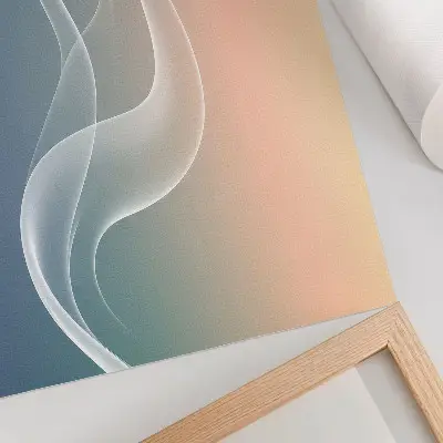 Plakat s teksturo platna pastelni valovi s pridihom subtilne elegance in harmonije