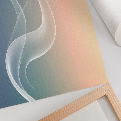 Plakat s teksturo platna Pastelni valovi, subtilna eleganca, harmonija