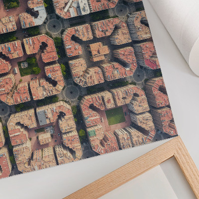 Plakat Geometrijska postavitev nevtralnih barv mesta