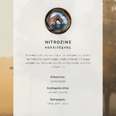 Plakat s teksturo platna simetrične breze v jesenski aleji z megleno svetlobo
