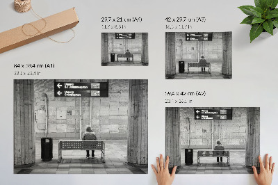 Plakat na platnu Minimalistična urbana vesoljsko siva modernost