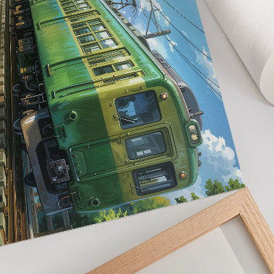 Plakat na platnu Ilustrativni vlak v obmorski pokrajini