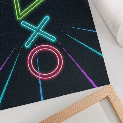 Plakat Neonske oblike, dinamične barve, futuristično