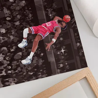 Plakat na platnu ilustracija kontrastnih barv s športno dinamiko