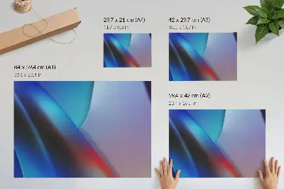 Plakat s teksturo platna z zamegljenimi prehodi v temno modrih in vijoličnih tonih