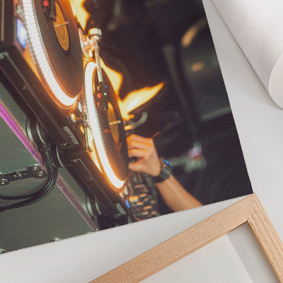 Plakat Energična mešanica plamenov in elektronike