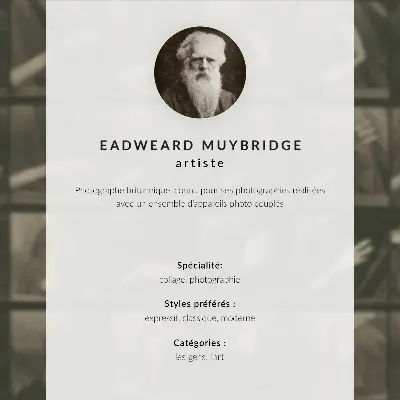 Plakat plošča 60 z Gibanjem živali (1887) fotografa Eadwearda Muybridgea