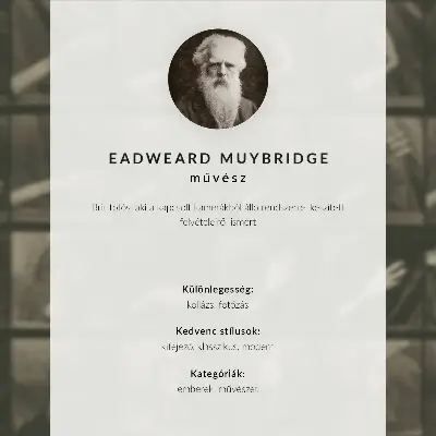 Plakat plošča 60 z Gibanjem živali (1887) fotografa Eadwearda Muybridgea