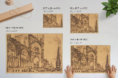 Plakat na platnu Fantazija veličastne zmagoslavne umetnosti (1765) Giovannija Battiste Piranesija