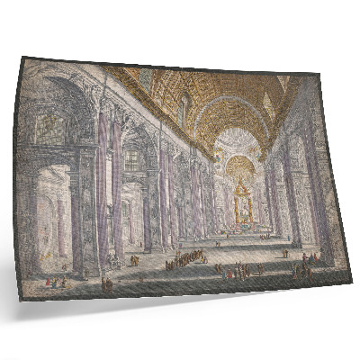 Plakat na platnu Gezicht op het interieur van de Sint Pietersbasiliek te Vaticaanstad avtorja Anonymous in Giovanni Battista Piranesi