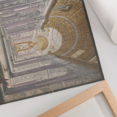 Plakat na platnu Gezicht op het interieur van de Sint Pietersbasiliek te Vaticaanstad avtorja Anonymous in Giovanni Battista Piranesi