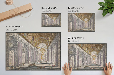 Plakat na platnu Gezicht op het interieur van de Sint Pietersbasiliek te Vaticaanstad avtorja Anonymous in Giovanni Battista Piranesi