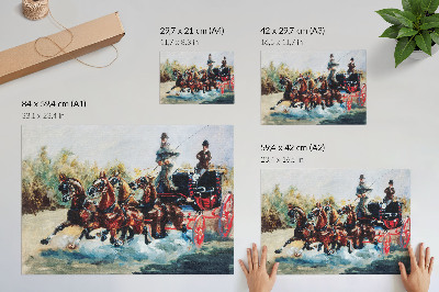 Plakat s teksturo platna Lep spominek s Promenade des Anglais (1880), tisk visoke ločljivosti Henrija de Toulouse-Lautreca