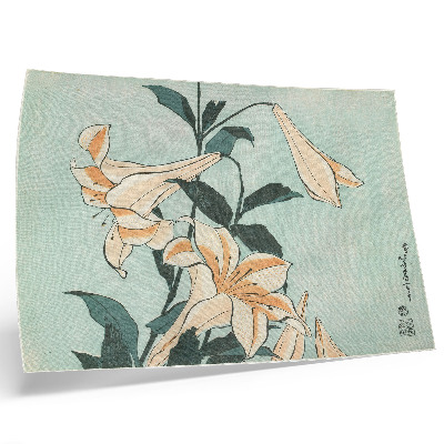 Plakat Lilije (ok. 1833–1834) v visoki ločljivosti Katsushika Hokusai