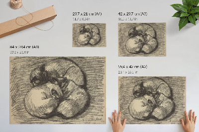 Plakat na platnu Mačke; Tsching, Batzar in Blanc-Blanc, visokoločljivostni tisk Théophila Alexandra Steinlena