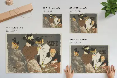 Plakat s teksturo platna Théophile-Alexandre Steinlen Asche umetniška reprodukcija z motivom pierre steinlen asche
