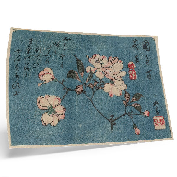 Plakat s teksturo platna Lesorez (nishiki-e); črnilo in barva na papirju, Utagawa Hiroshige
