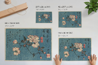 Plakat s teksturo platna Lesorez (nishiki-e); črnilo in barva na papirju, Utagawa Hiroshige