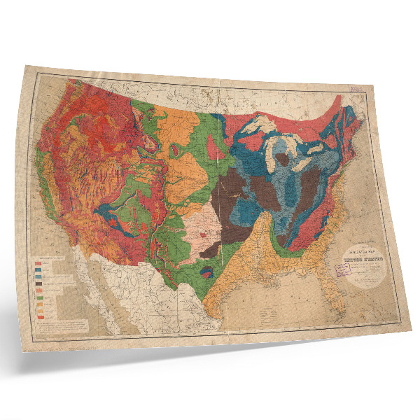 Plakat Geološki zemljevid Združenih držav Amerike