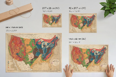 Plakat Geološki zemljevid Združenih držav Amerike
