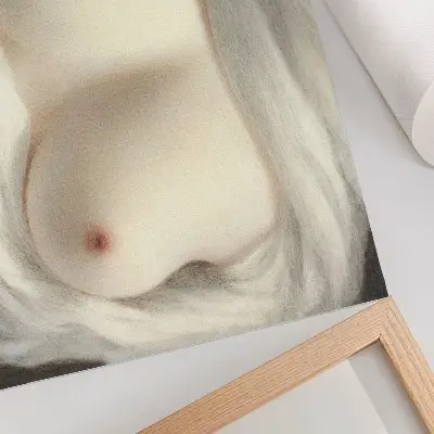 Plakat na platnu Razgaljene ženske prsi: Razkrita lepota avtorice Sarah Goodridge iz leta 1828
