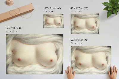 Plakat na platnu Razgaljene ženske prsi: Razkrita lepota (1828), avtorice Sarah Goodridge
