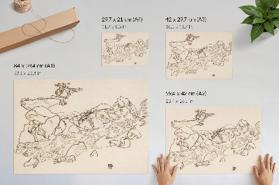 Plakat Gorski potok (1917), Egon Schiele – risba iz zbirke muzeja MET