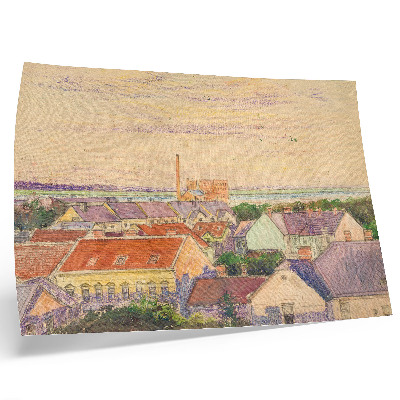 Plakat na platnu Pogled na mesto, ilustracija Egona Schieleja