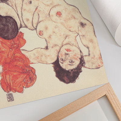 Plakat na platnu Akt ženske z rumeno brisačo (1917), Egon Schiele