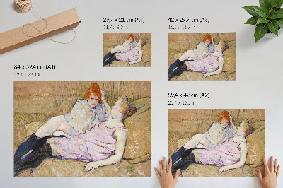 Plakat Kavč (ok. 1894–1896) – slika visoke ločljivosti Henrija de Toulouse-Lautreca