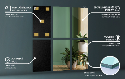 Samolepilne zrcalne ploščice pravokotne