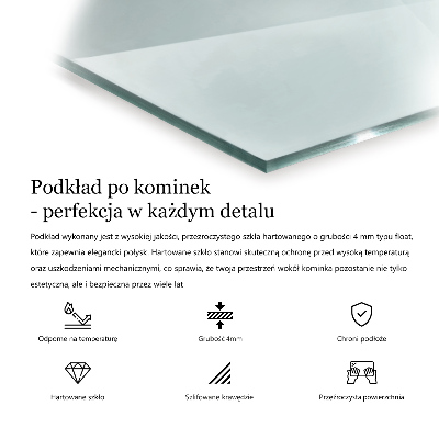 Podložna plošča za kamin prozorna