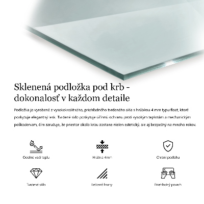 Podložna plošča za kamin prozorna