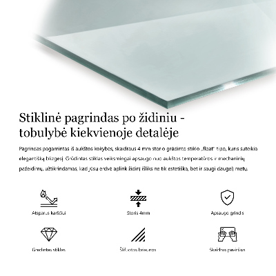 Podložna plošča za kamin prozorna