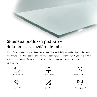Podložna plošča za kamin prozorna